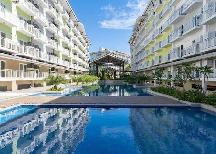 212b Amani Grand Residences Near Mactan Airport With Pool, Gym, Wifi, Netflix
