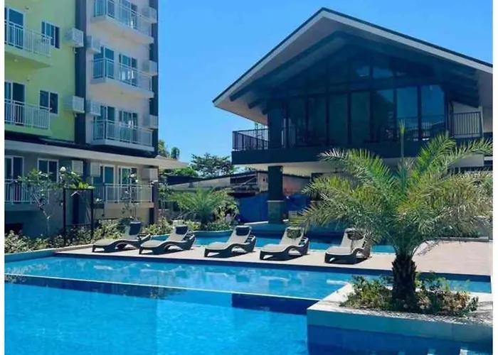 212b Amani Grand Residences Near Mactan Airport With Pool, Gym, Wifi, Netflix